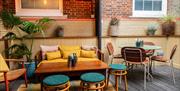 Comfortable seating at the Aunty Bar