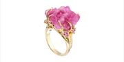 Gold Ring with pink stone