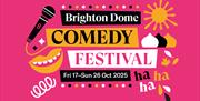 Brighton Dome Comedy Festival banner.