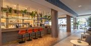 Inviting bar area.
