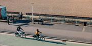 Beryl Bikes - riding on the seafront