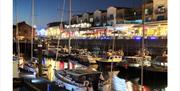 Boats at the Marina at night