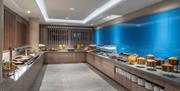 Delicious items at the breakfast buffet.