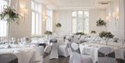 Function room set out for wedding