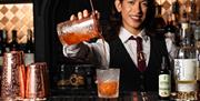 Cocktails being served.