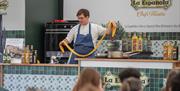 Pasta making workshop at the  Foodies Festival.