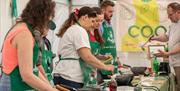 Cookery class at the Foodies Festival.