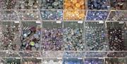 Different coloured and shaped beads
