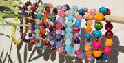 Colourful bead bracelets