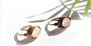 Rings with pink stone