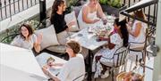 Diners on the terrace.