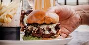Succulent burger.