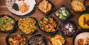 A wide range of delicious dishes at The Coconut Island restaurant.