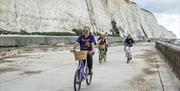 people cycling at Marina