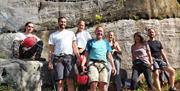 group rock climbing