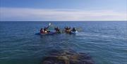 kayaking in the sea