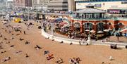 Aerial view of Shelter Hall, Brighton from the beach.