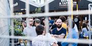 UnBarred Brewery - beer garden on opening night
