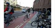 people cycling on the Vogue Gyratory