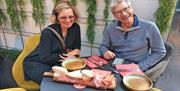 People eating on a tour