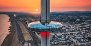 Brighton i360 at sunset