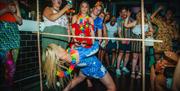 Lucky Voice - girl limbo dancing