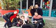 Group on treasure hunt
