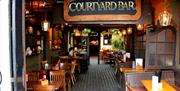 Courtyard bar at The Cricketers & The Greene Room
