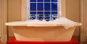free standing bath with sea view