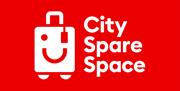 City Spare Space logo, a suitcase winking on a red background next to the words City Spare Space.