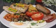 A traditional English breakfast.