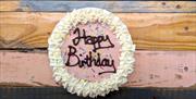 A Happy Birthday cake at Boho Gelato.