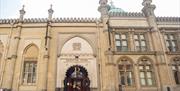 The exterior of Brighton Dome showing the beautiful Regency architecture.