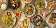 Delicious dishes at giggling Squid Brighton.