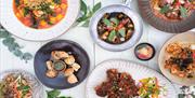Delicious dishes at giggling Squid Brighton.