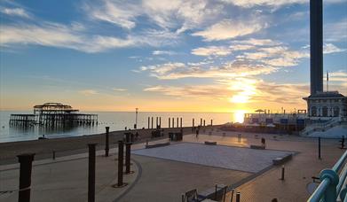 Brighton seafront in October. Taken by Charlotte Barrow.