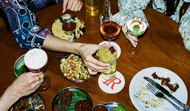 Cocktails and snacks
