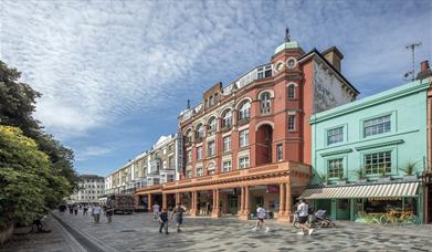 Credit: Morley von Sternberg, Image shows the view of the Theatre Royal Brighton from outside on New Road