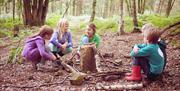 Children in wood