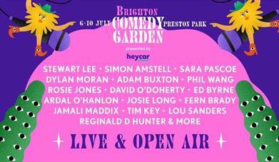 Brighton Comedy Garden, Ardal O'Hanlon, Reginald D Hunter, Carl Donnelly, Kiri Pritchard-McLean