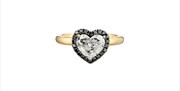 heart ring with stones