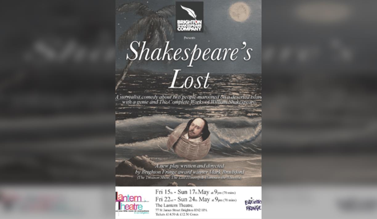 Brighton Fringe 2026! Shakespeare's Lost By Mark Brailsford Brighton Fringe 2026! Shakespeare's Lost By Mark Brailsford