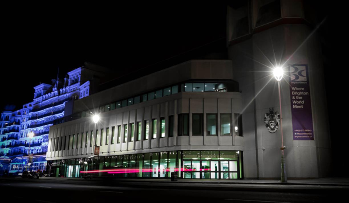 Brighton Centre at night
