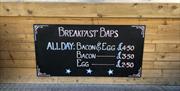 The Brighton Zip Food Court breakfast sign