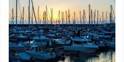 Boats at the Marina at sunset