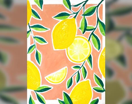 Lemoncello - Who knew Painting Lemons would be our most popular painting