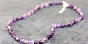Purple bead neckless