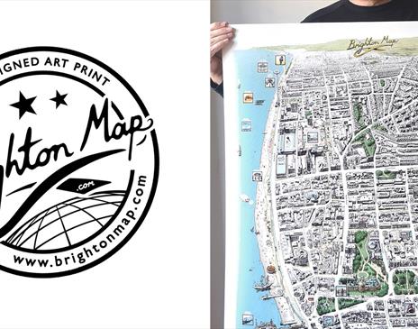 Brighton Map art print