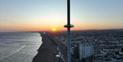 Brighton i360 - drone view from the air