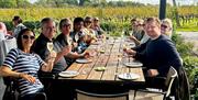 Great British Wine Tours - group having lunch
